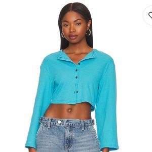 NWOT ALL THE WAYS BUTTON DOWN TOP/CARDIGAN